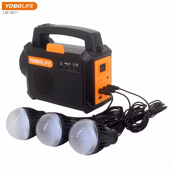 Yobolife Portable Indoor Solar Power Lights, Mini Solar Lighting System, Solar Kits for Home