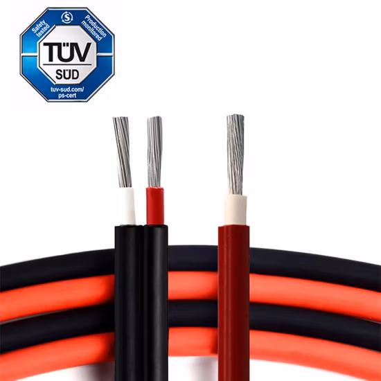 TUV Xlpo 4mm 6mm 10mm Power DC PV Solar Cable